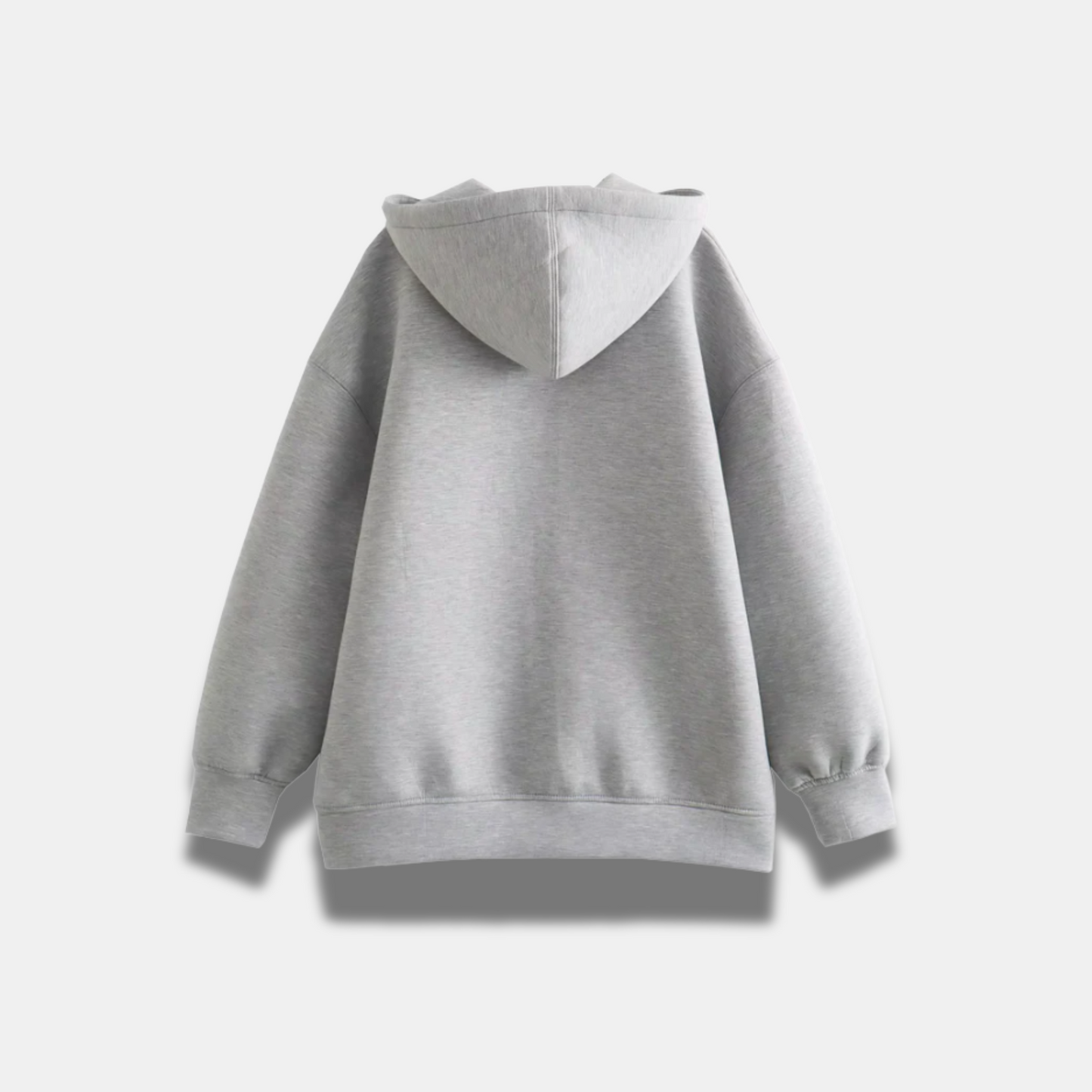 Cardigan à capuche zippé surdimensionné gris pour femme – Doux, élégant et facile à superposer