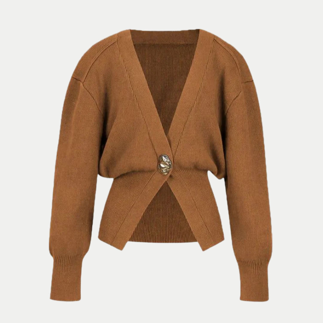 Cardigan slim à col en V pour femme – Élégant, doux et stylé