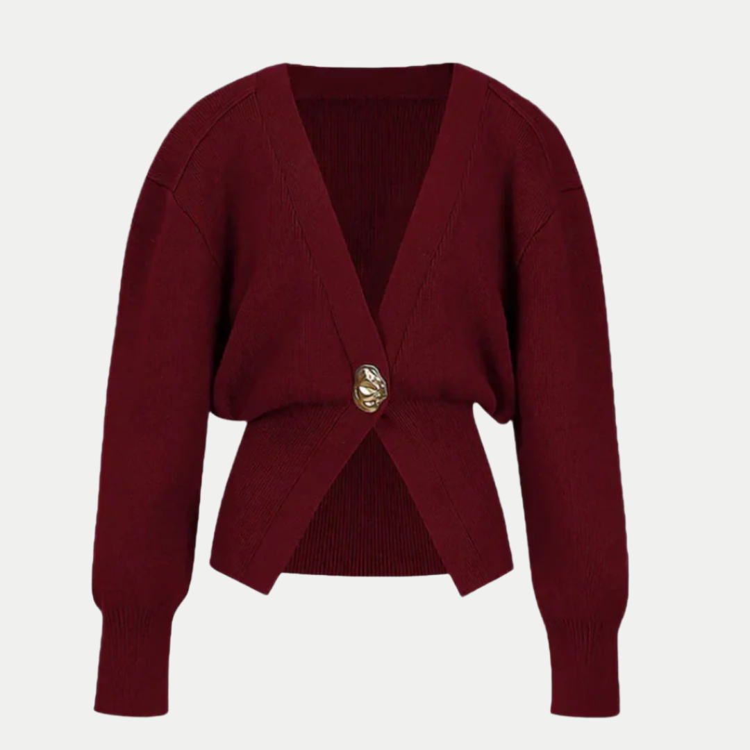 Cardigan slim à col en V pour femme – Élégant, doux et stylé