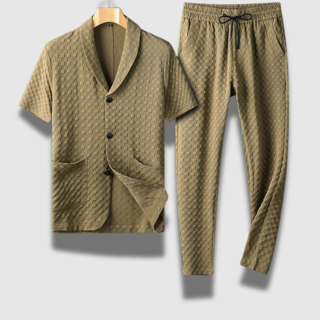 Ensemble chemise et pantalon côtelés pour homme : une élégance moderne et un style coordonné