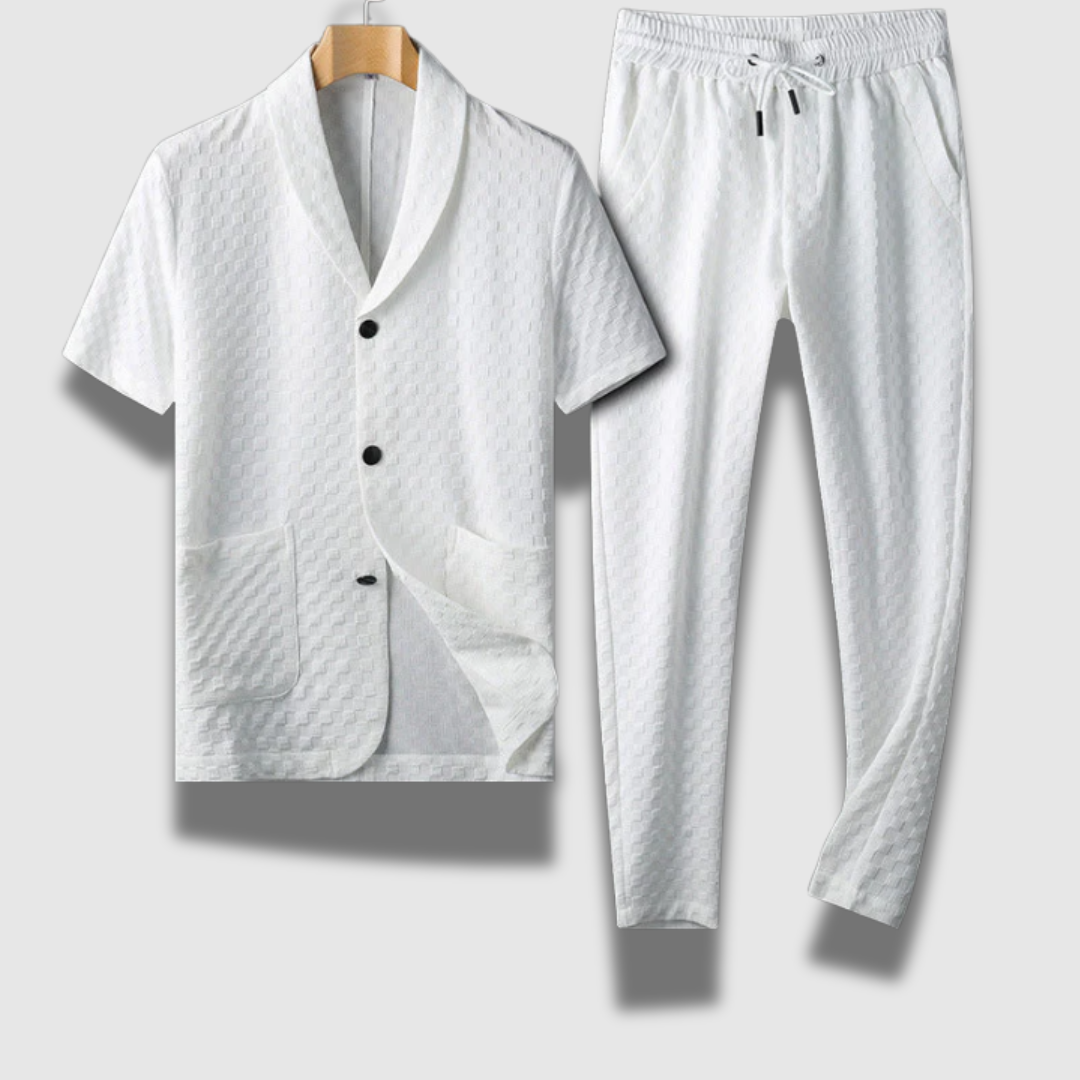 Ensemble chemise et pantalon côtelés pour homme : une élégance moderne et un style coordonné