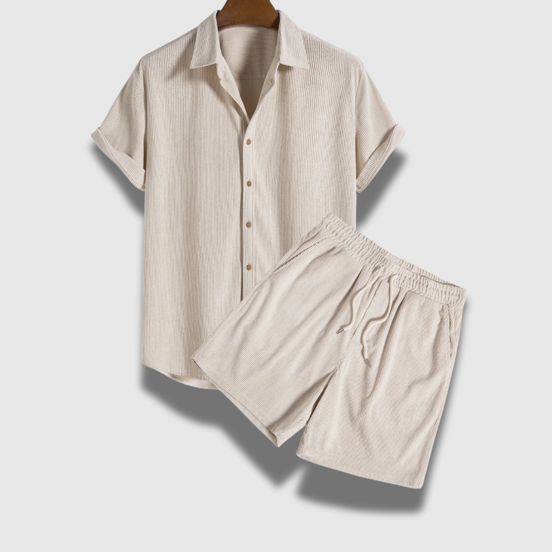 Ensemble short décontracté en velours pour homme, pour un style et un confort sans effort
