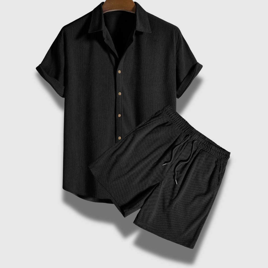 Ensemble short décontracté en velours pour homme, pour un style et un confort sans effort