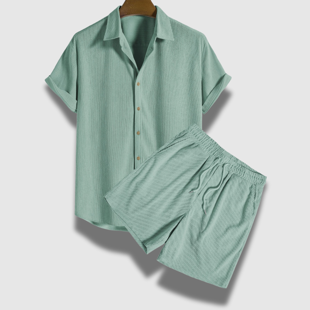 Ensemble short décontracté en velours pour homme, pour un style et un confort sans effort