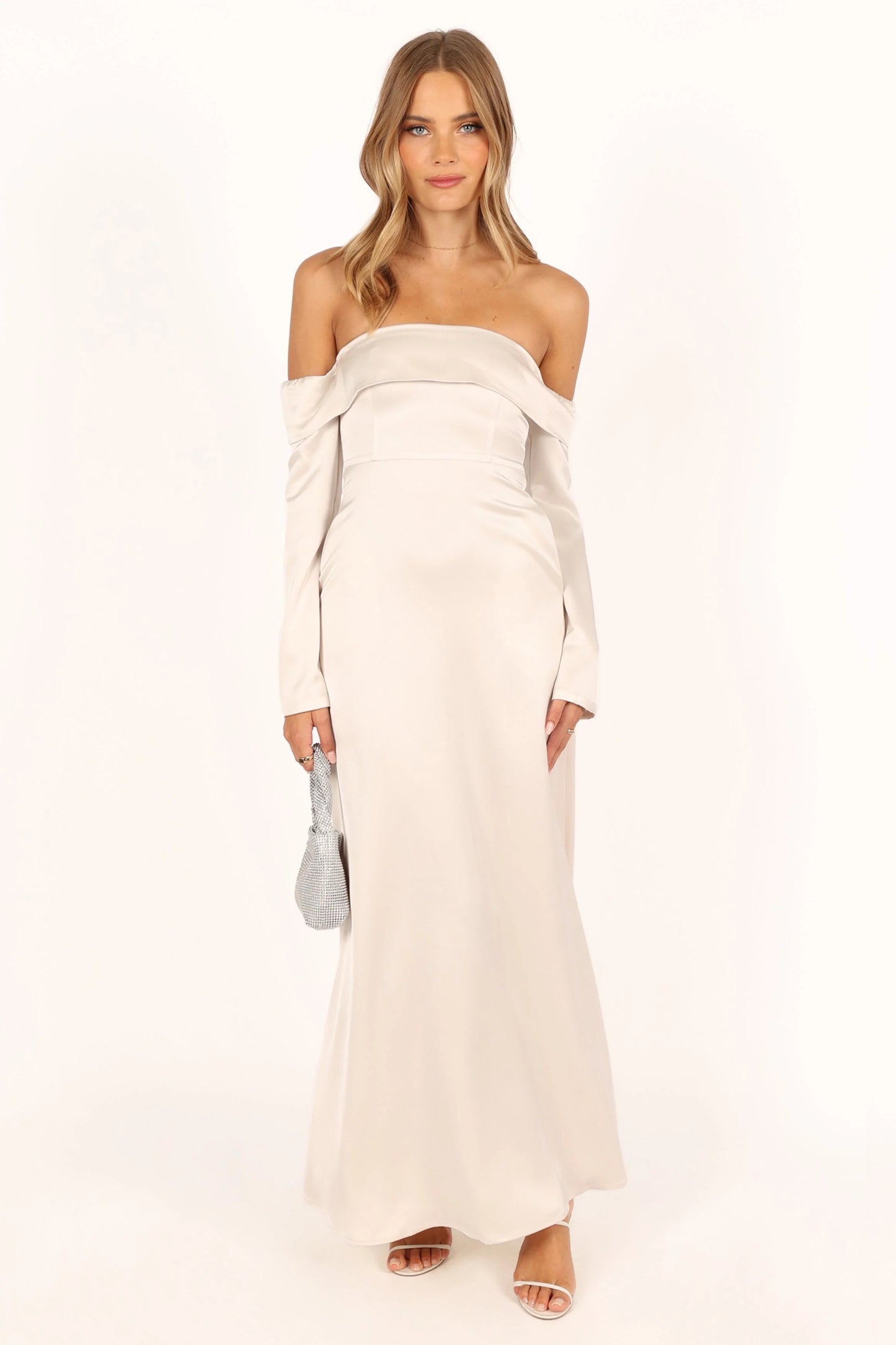 Gigi Off Shoulder Maxi Dress - Cream