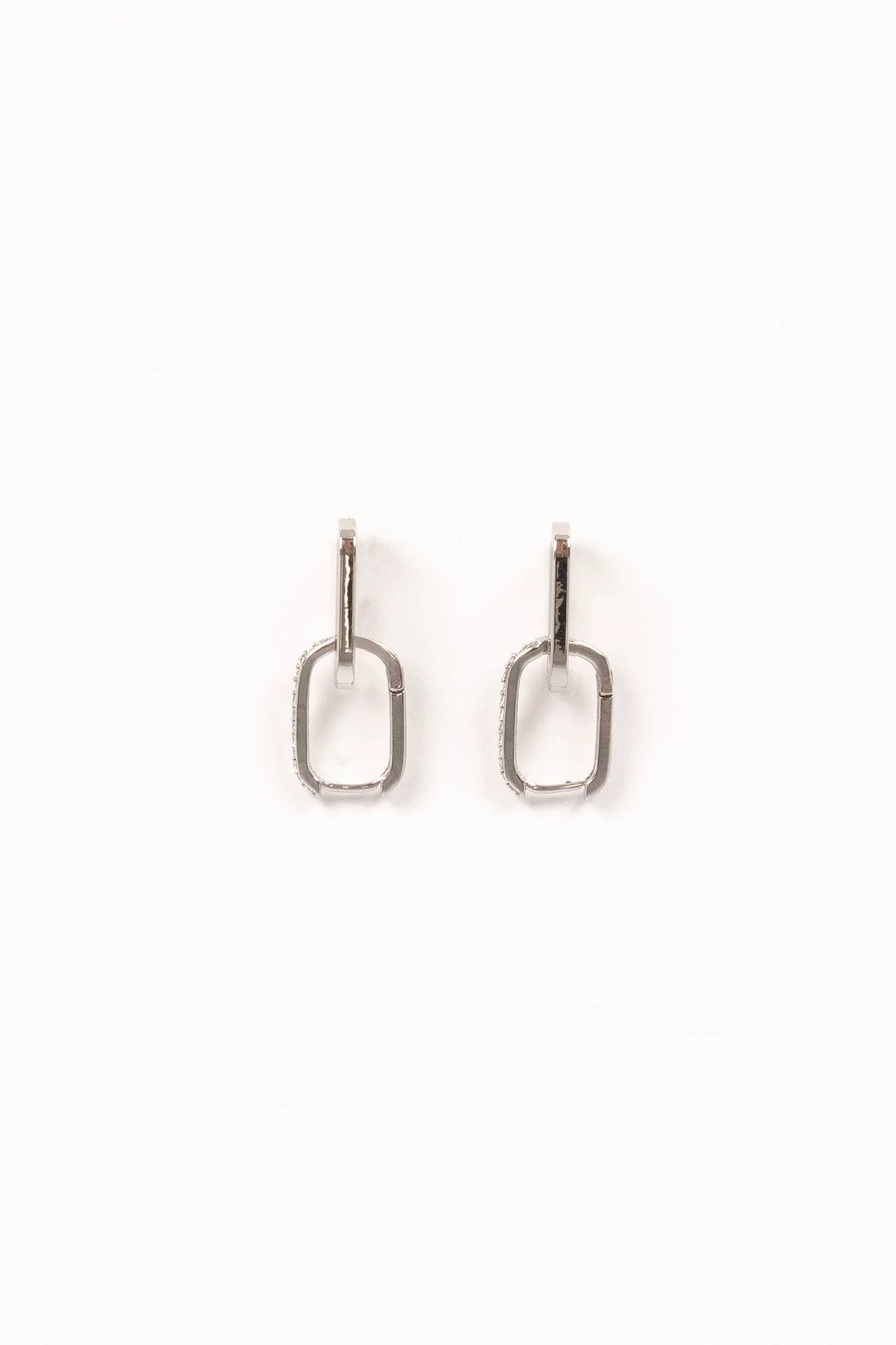 Teagan Double Hoop Earrings - Silver