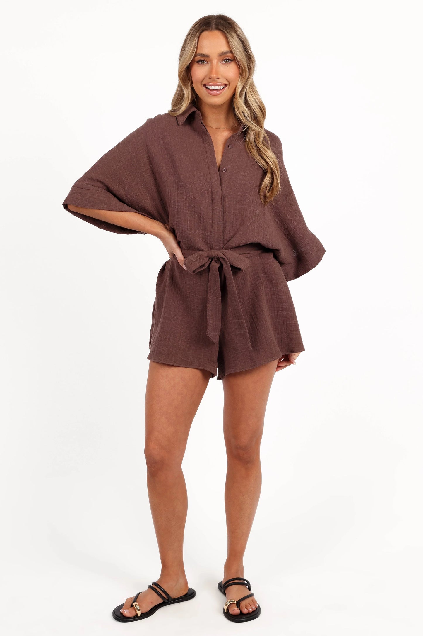 Jemmy Romper - Chocolate Brown